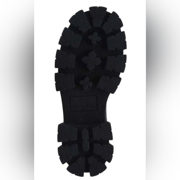 NIB Marc Fisher Happier suede medium brown black lug sole faux fur lined lace up - Picture 8 of 10